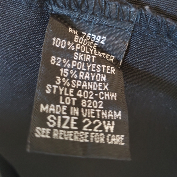 Snap Black Sleeveless Ruffle Front Dress Women's Size 22W - Picture 6 of 6